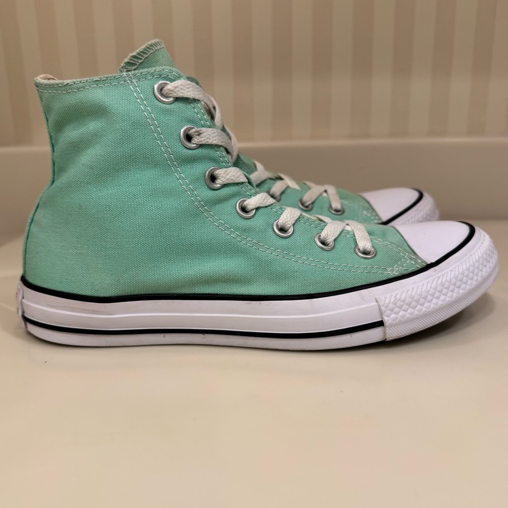 Converse Chuck Taylor All Star High Top Beach Glass Green Sneakers - Picture 10 of 16